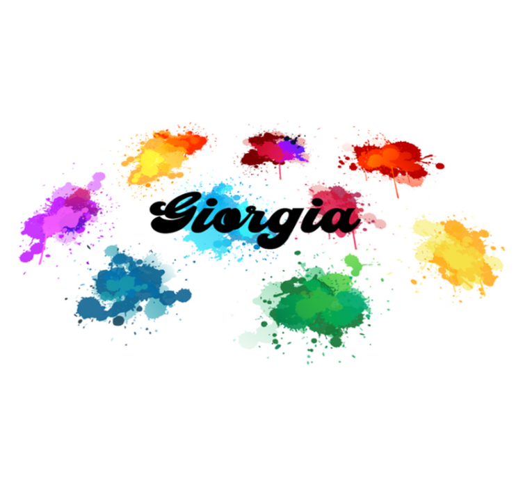 Cirkelvormig ontwerp met spatten vinyl tapijt tiener - TenStickers