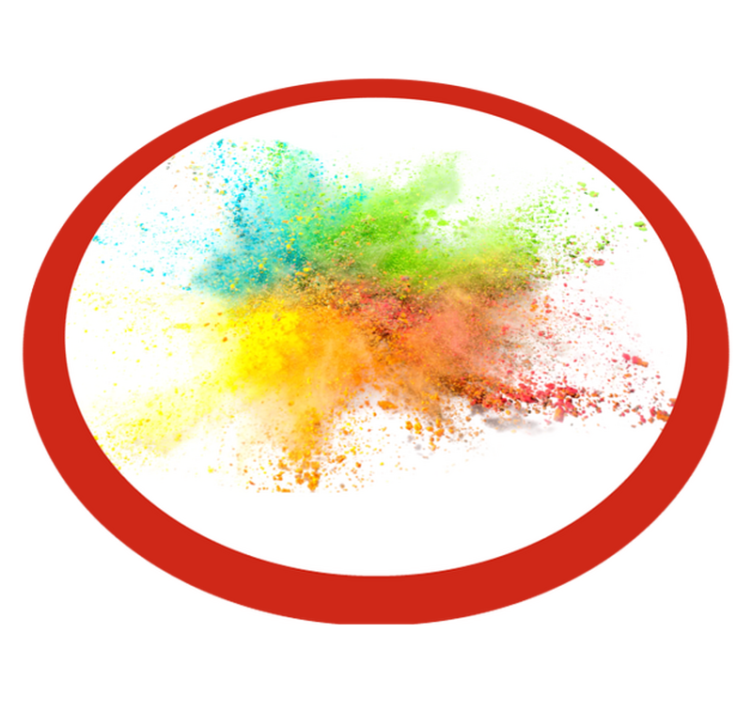 Kleurrijk explosie-effect vinyl tapijt slaapkamer - TenStickers