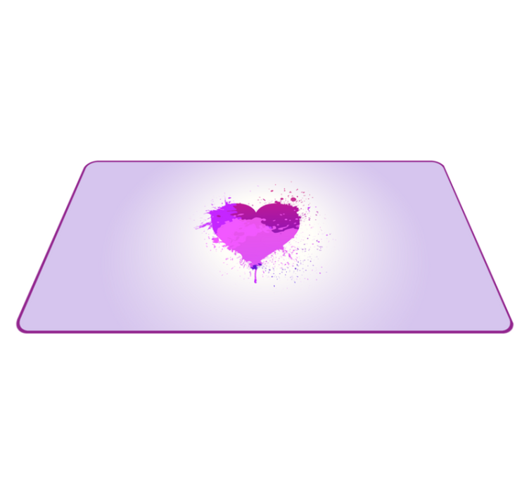 Paarse hartspatten vinyl tapijt tiener - TenStickers