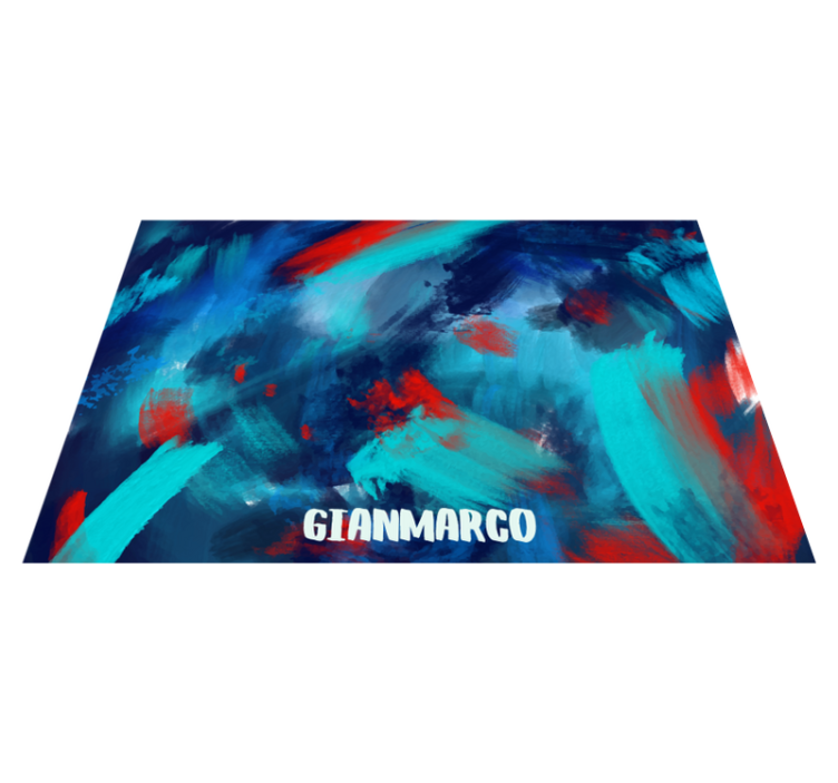 Vinyl tapijt met naam abstract kleurexplosie - TenStickers
