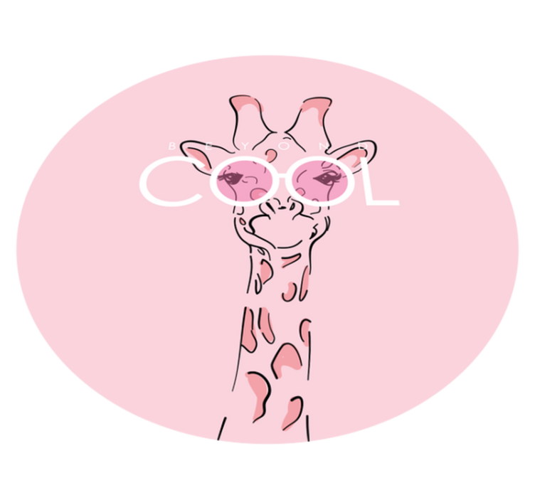 Schattige coole giraffe vinyl tapijt tiener - TenStickers