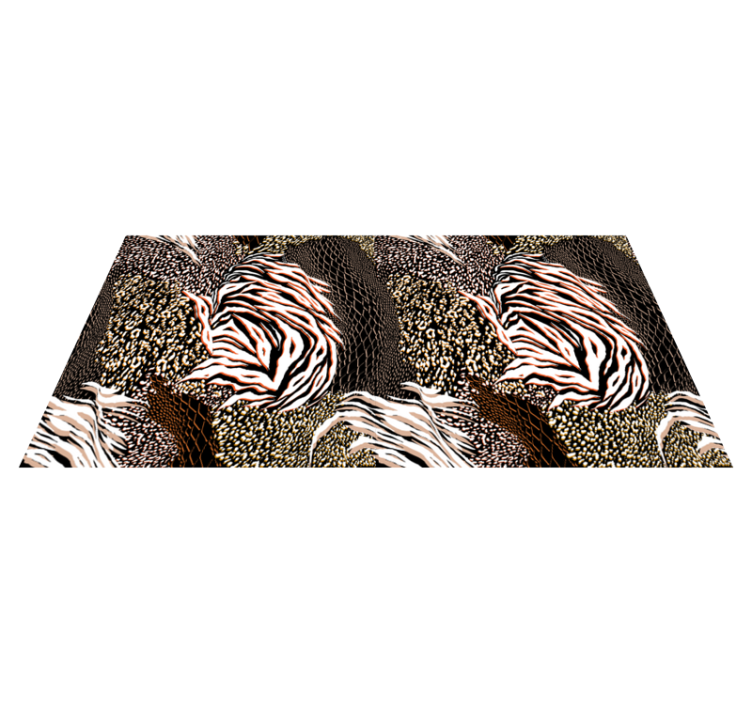 Opvallende zebrapatronen vinyl vloerkleed dierenprint - TenStickers