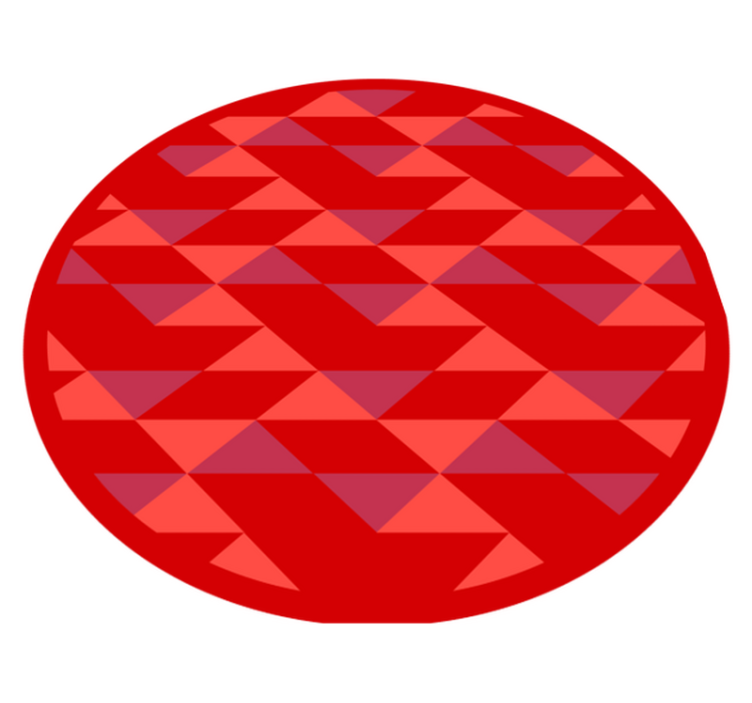 Rood driehoekpatroon vinyl tapijt geometrisch - TenStickers