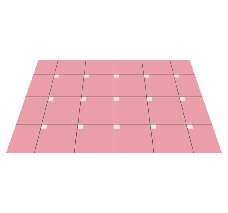 Roze vierkanten vinyl tapijt woonkamer - TenStickers
