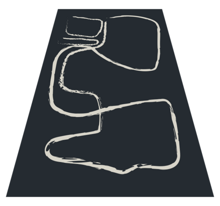 Abstracte lijnpatronen vinyl tapijt minimalistisch - TenStickers