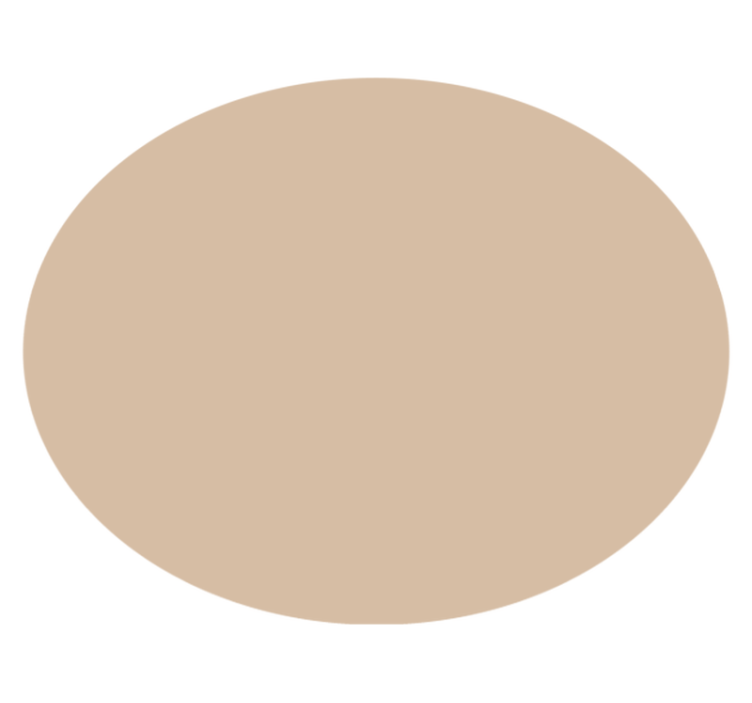Zachte beige tint vinyl tapijt rond - TenStickers
