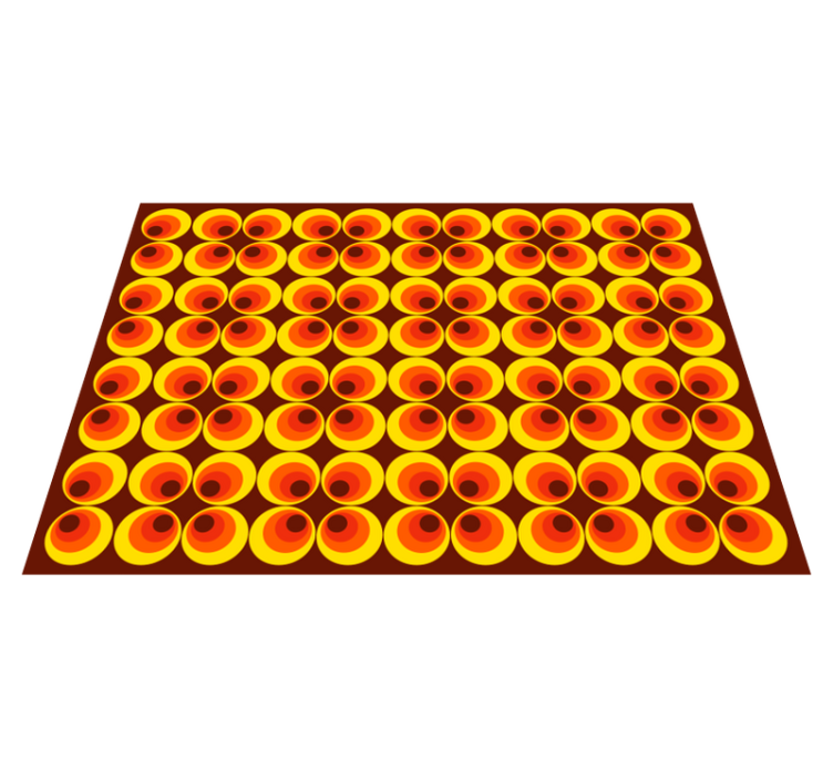 Levendige ronde motieven vinyl tapijt textuur - TenStickers