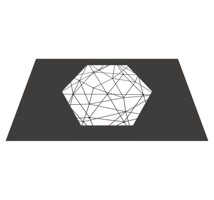 Abstract hexagonaal patroon vinyl tapijt geometrisch - TenStickers