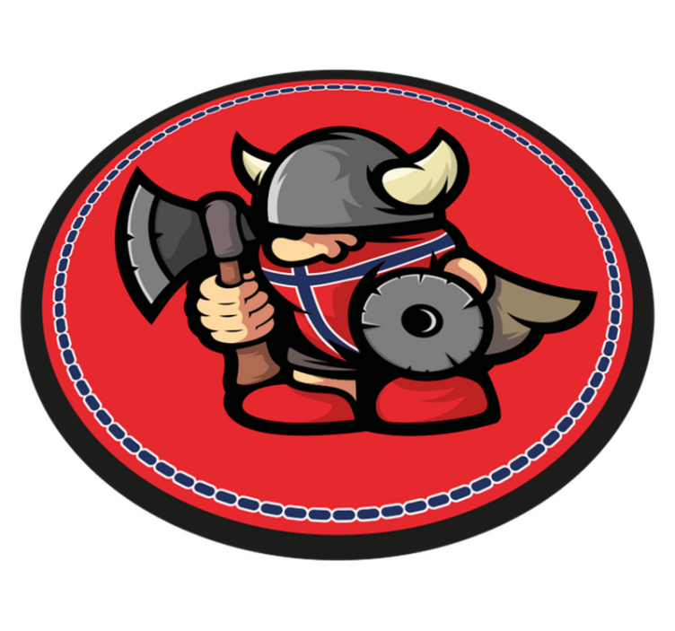 Viking krijger embleem vinyl tapijt meer kinderen - TenStickers
