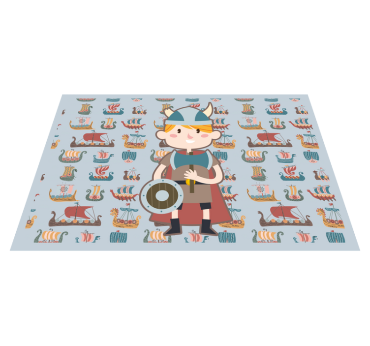 Vikingavonturen vinyl tapijt kind - TenStickers