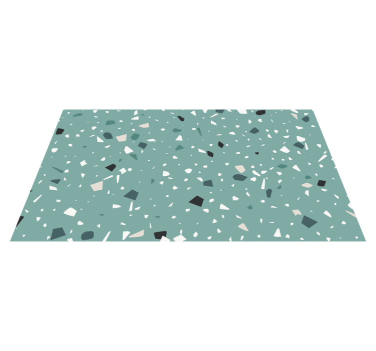 Groene terrazzo stijl vinyl tapijt stenenstructuur - TenStickers
