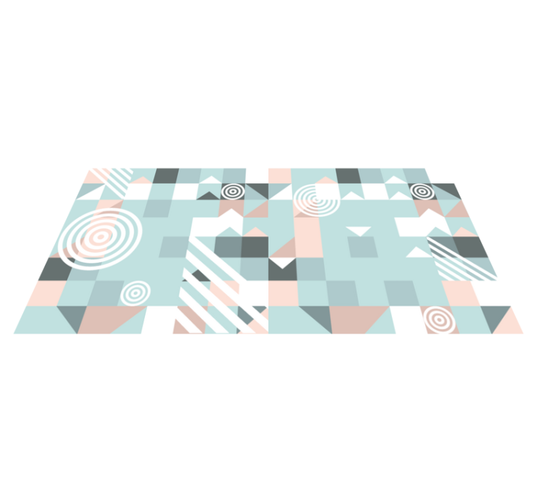 Abstract motief vinyl tapijt geometrisch - TenStickers