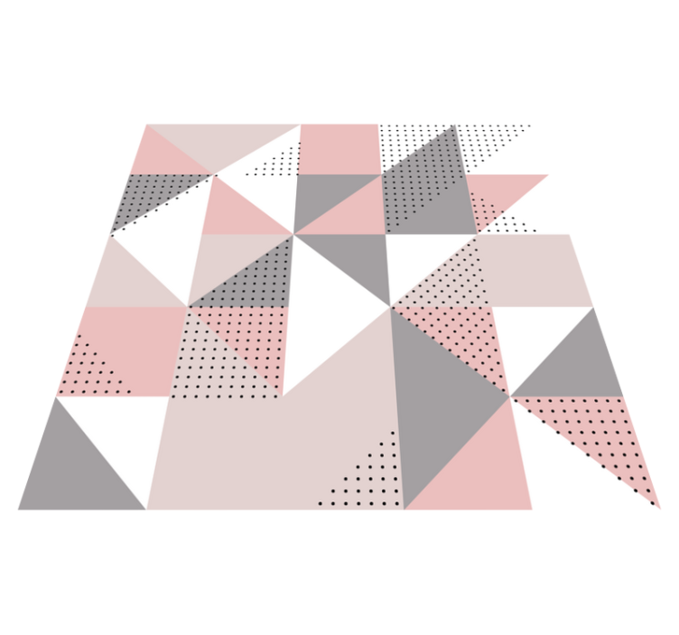 Driehoekige kleursegmenten vinyl tapijt geometrisch - TenStickers