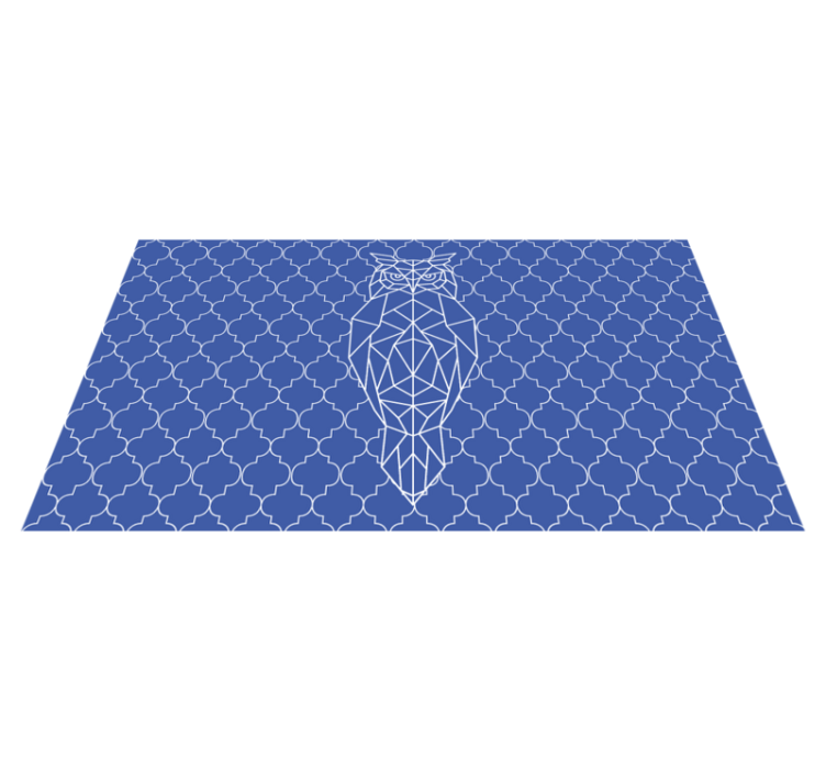 Geometrisch uilenpatroon dieren vinyl tapijt - TenStickers