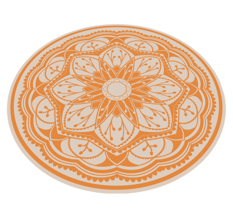 Elegant rond motief vinyl tapijt mandala - TenStickers