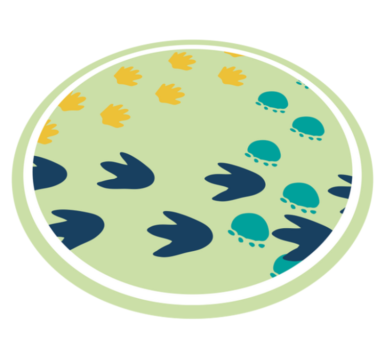 Vinyl tapijt meer kinderen dinosaurussporen ontwerp - TenStickers