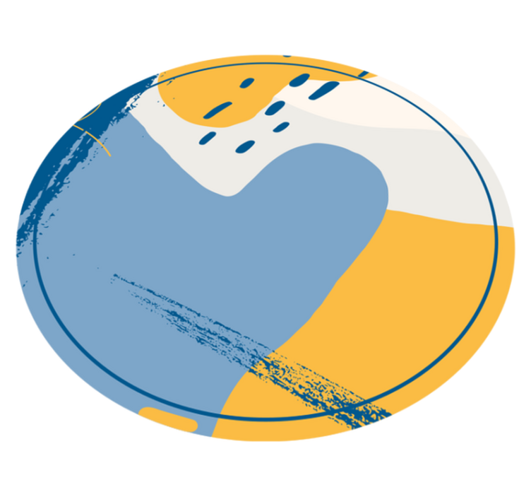 Circulaire kunst vinyl tapijt stenenstructuur - TenStickers