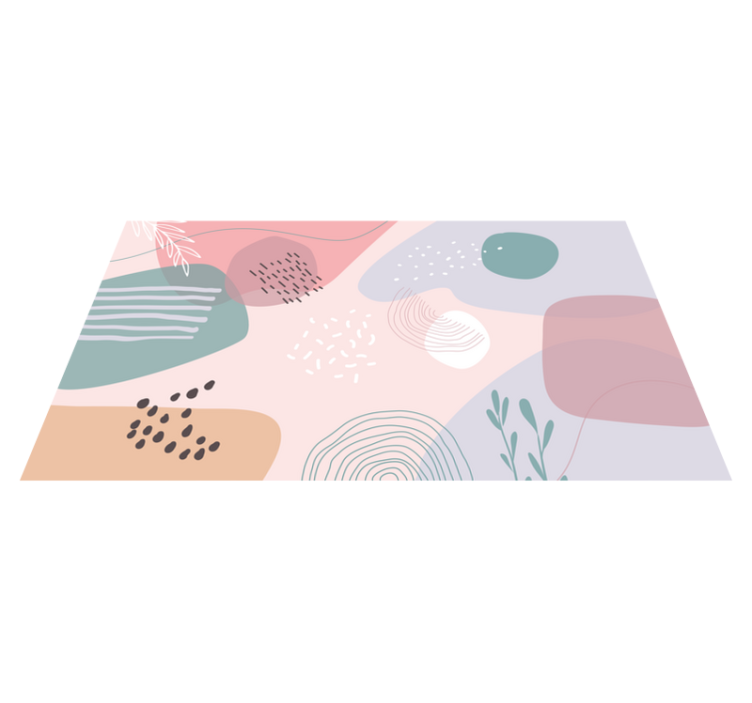Abstracte zachte vormen vinyl tapijt modern - TenStickers
