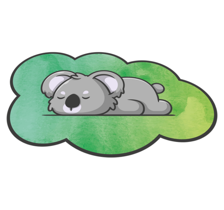 Slapende koala vinyl tapijt baby - TenStickers