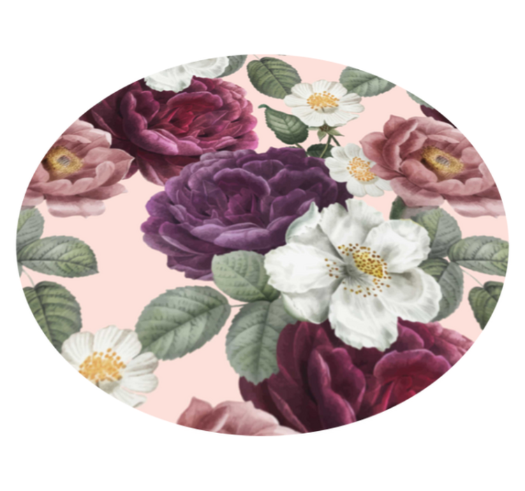 Vinyl tapijt bloemen en planten elegant bloesem arrangement - TenStickers