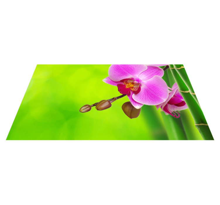 Orchideeënbloesem genot vinyl tapijt bloemen en planten - TenStickers