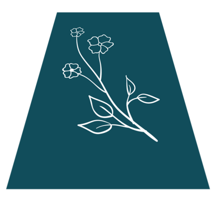 Expressieve bloemenstengel vinyl tapijt bloemen en planten - TenStickers