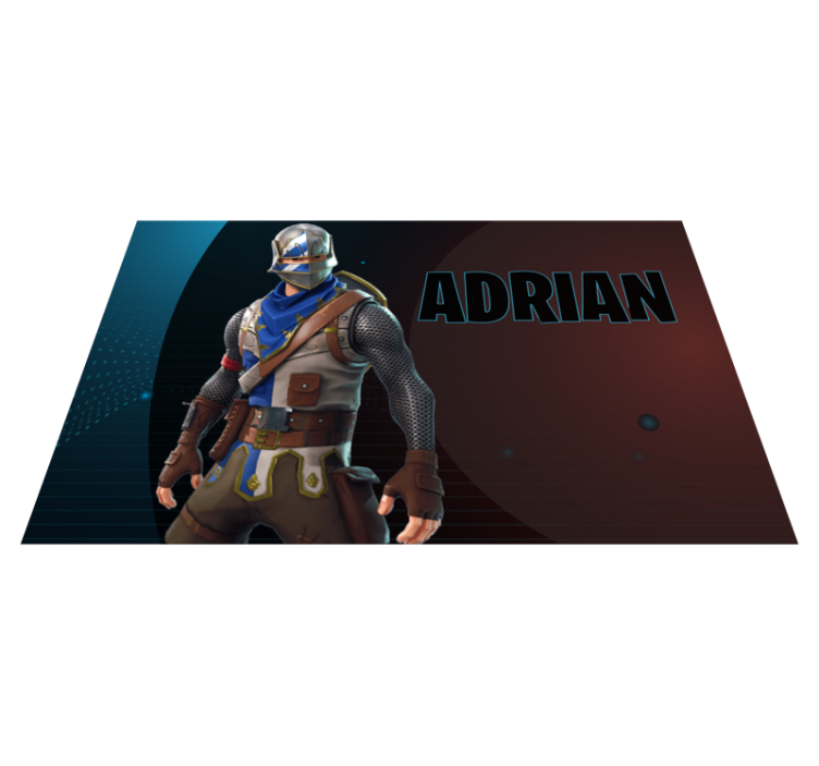 Heroïsch gamekarakter vinyl tapijt tiener - TenStickers