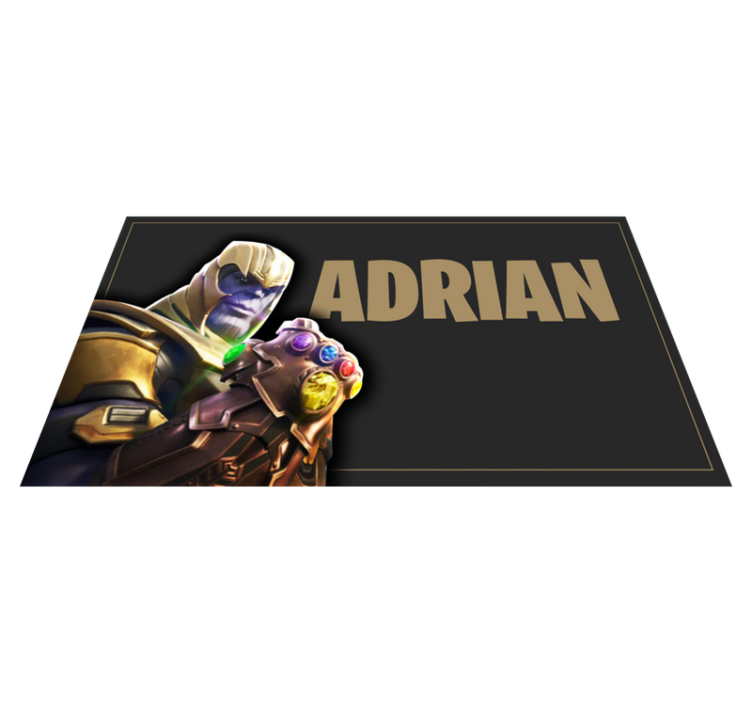 Vinyl tapijt tiener gaming karakter met naam - TenStickers