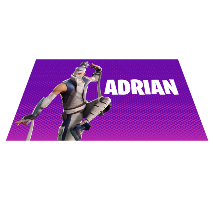 Gepersonaliseerd spelkarakter vinyl tapijt tiener - TenStickers