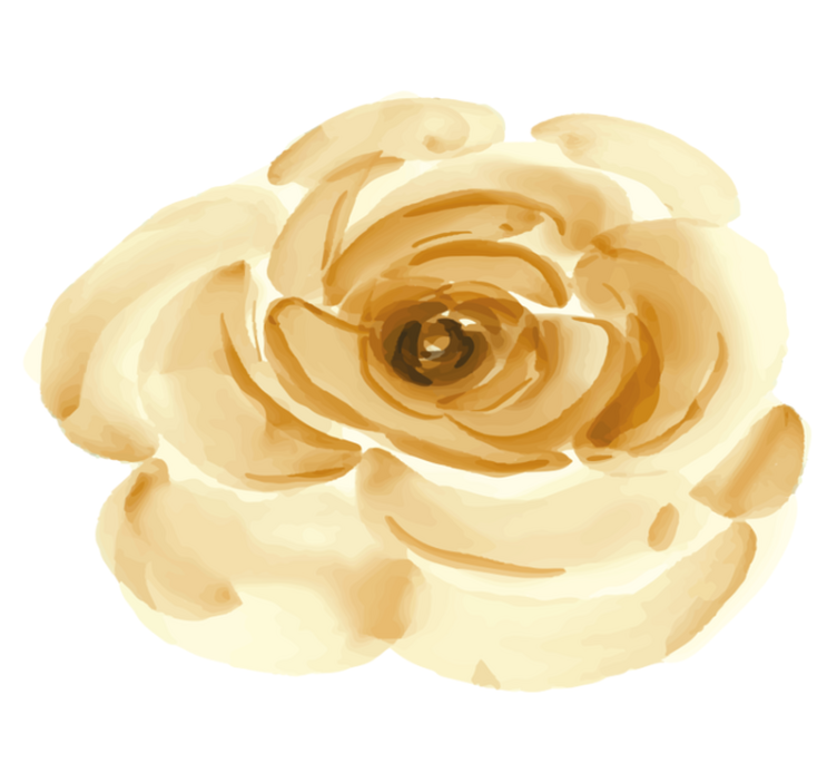 Zachte beige roos vinyl tapijt bloemen en planten - TenStickers