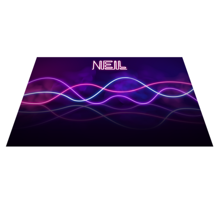 Neonlicht display vinyl tapijt met naam - TenStickers