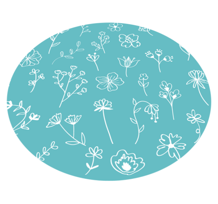 Elegante illustraties vinyl tapijt bloemen en planten - TenStickers