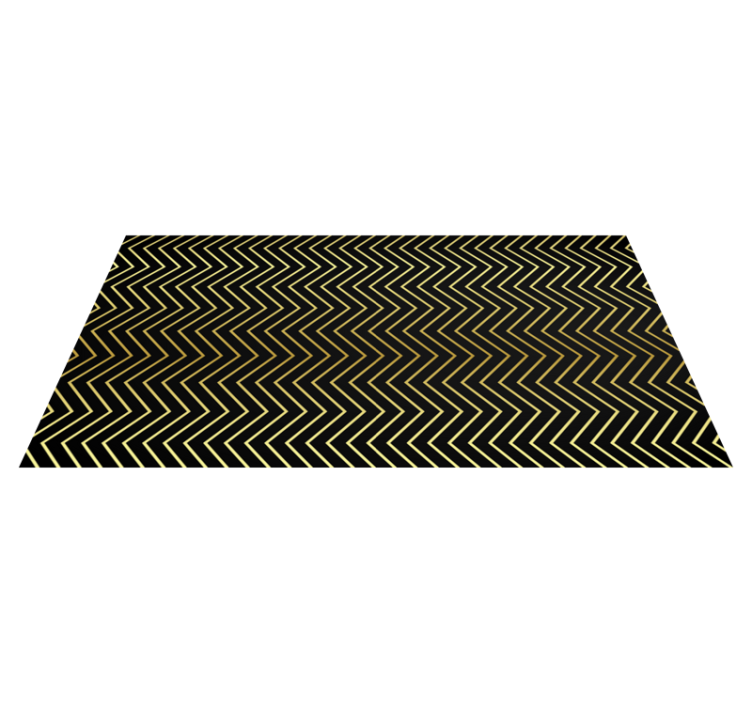 Chevron gouden motief vinyl tapijt geometrisch - TenStickers
