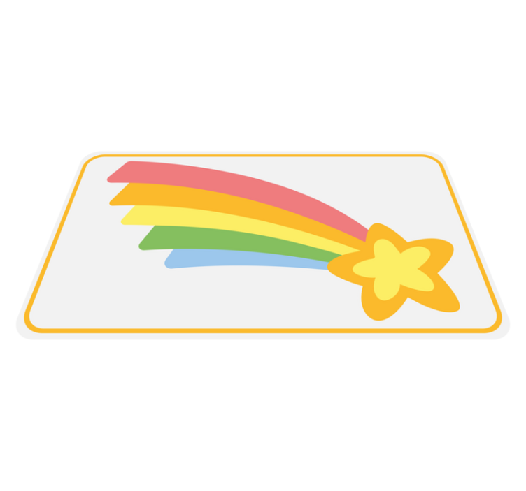 Regenboogstermotief vinyl tapijt kind - TenStickers