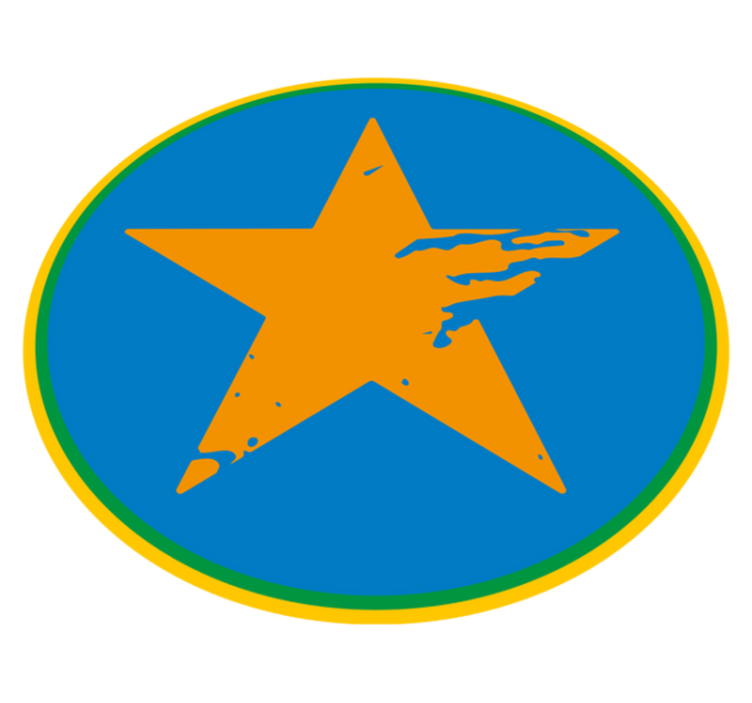 Blauwe ster accent vinyl tapijt meer kinderen - TenStickers