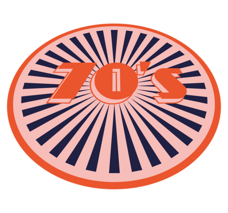 Retro jaren 70 flair vinyl tapijt antiek - TenStickers