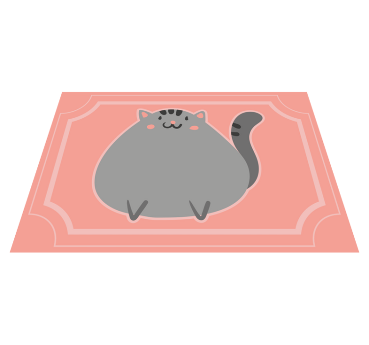 Schattige kattenkunstwerken vinyl tapijt meer kinderen - TenStickers