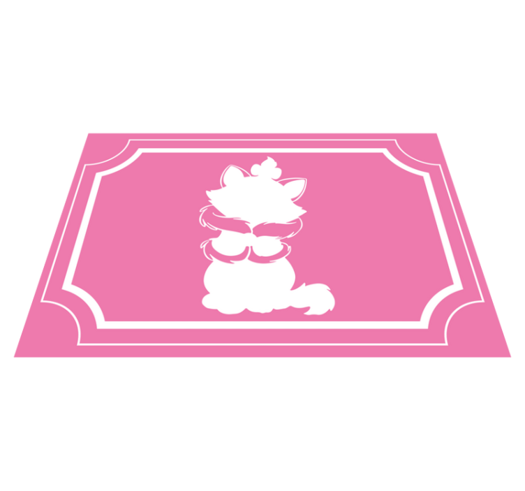 Schattig kattensilhouet vinyl tapijt meer kinderen - TenStickers