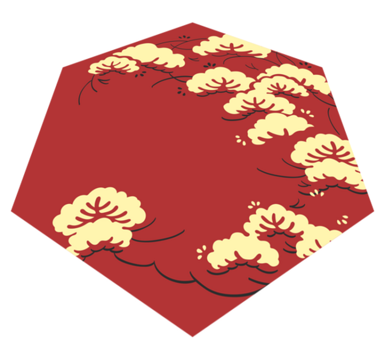 Wolken bloemenpatroon vinyl tapijt bloemen en planten - TenStickers