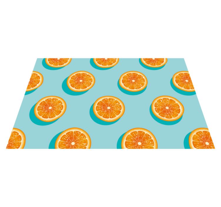 Citrusschijfmotief vinyl tapijt keuken - TenStickers