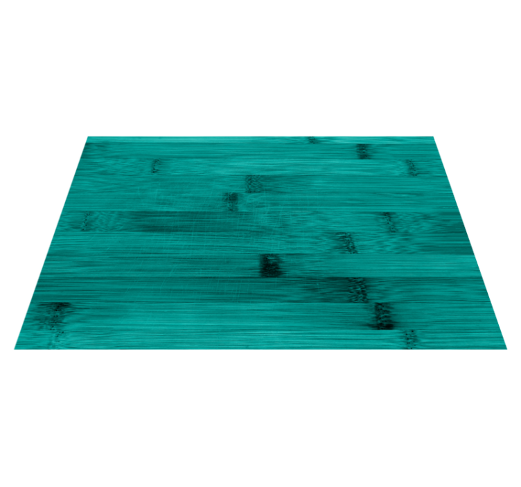 Blauwgroene turquoise textuur vinyl tapijt houtstructuur - TenStickers