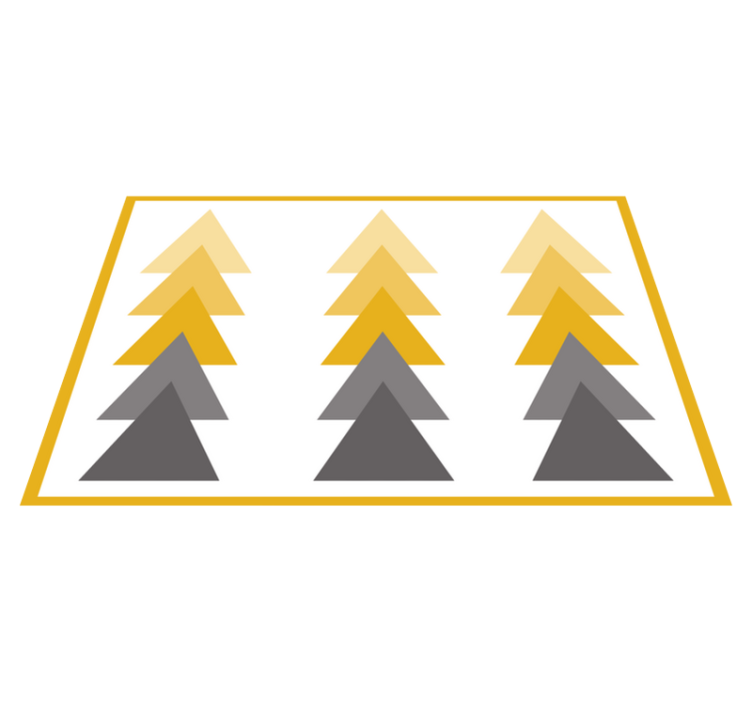 Driehoekige kleurencascade vinyl tapijt geometrisch - TenStickers