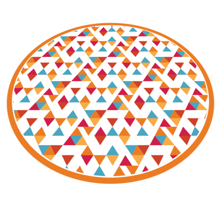 Kleurrijke driehoekige vormen vinyl tapijt geometrisch - TenStickers