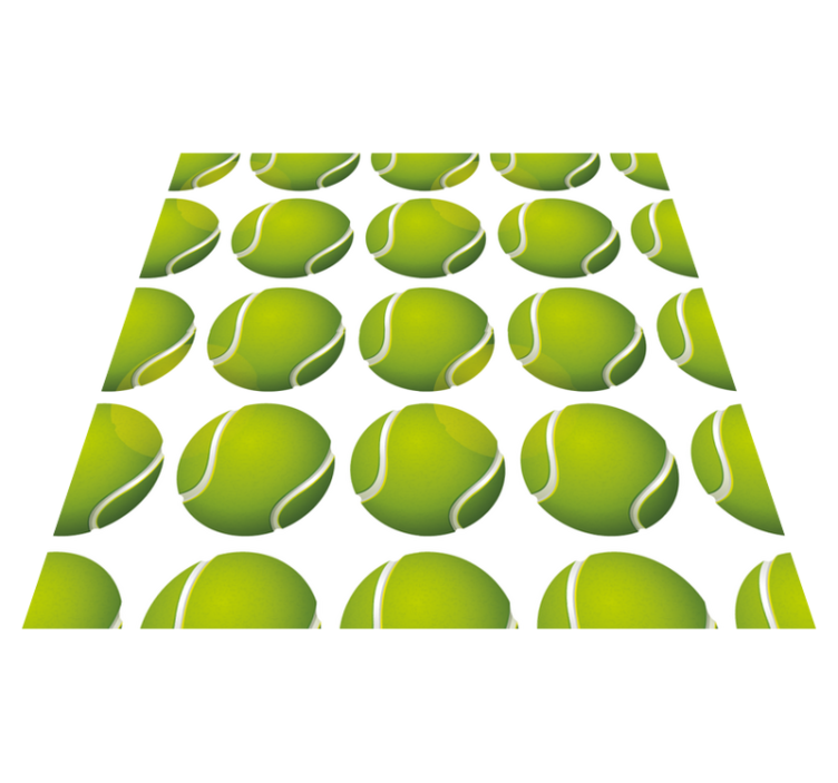 Tennisbalmotief vinyl tapijt spel - TenStickers