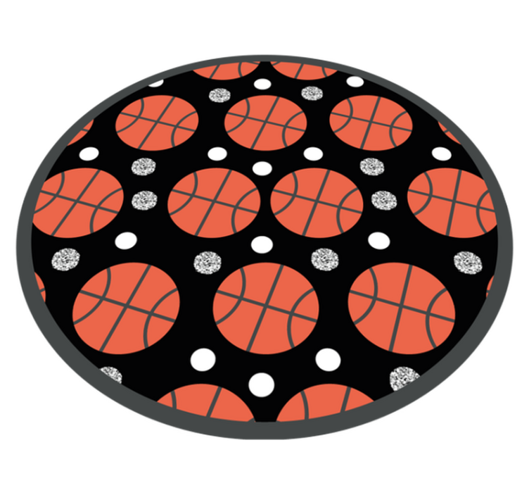 Basketbalballen vinyl tapijt spel - TenStickers