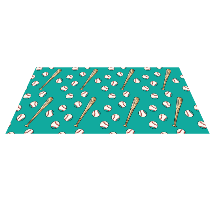 Honkbalpatroon leuk vinyl tapijt spel - TenStickers