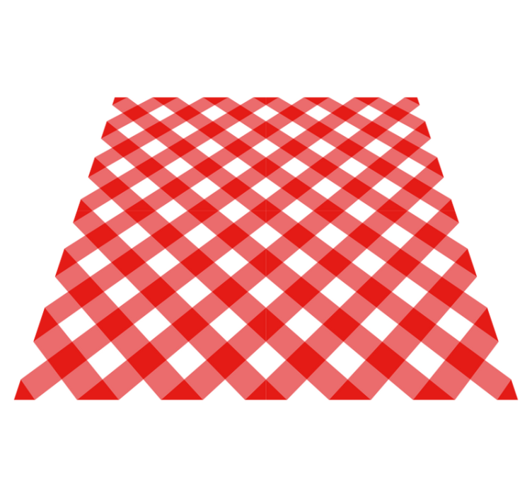 Karmozijnrood geruit motief vinyl tapijt strepen - TenStickers