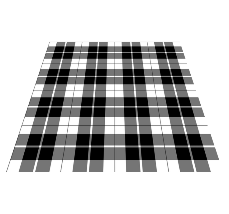 Vinyl tapijt geometrisch zwart-wit ruitpatroon - TenStickers