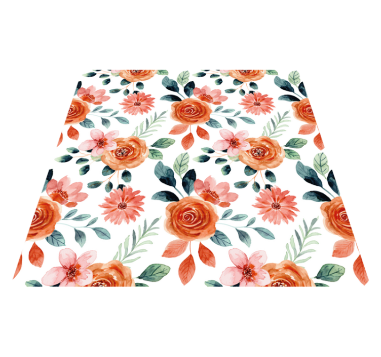 Vinyl tapijt bloemen en planten bloeiende vreugde - TenStickers