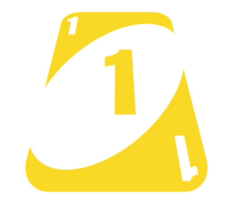 Geel nummer één vinyl tapijt spel - TenStickers